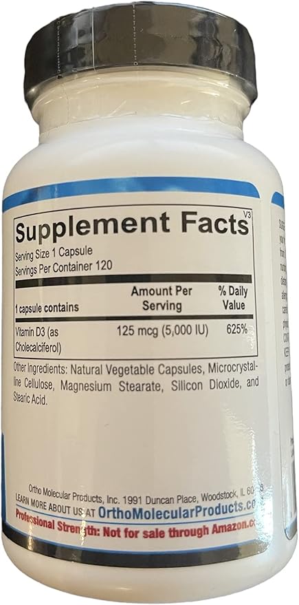 Vitamin D - 5000 IU - 120 Capsules