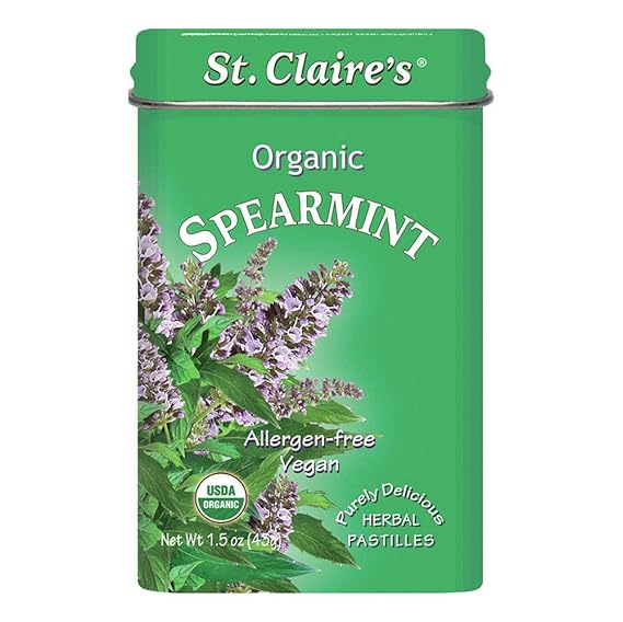 Organic Spearmint Mints St.Claires Organics 1.5 oz Tin