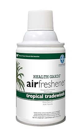 Hospeco Health Gards Metered Aerosol Air Freshener (Tropical Tradewinds Scent, 7 oz. Cans, Case of 12)