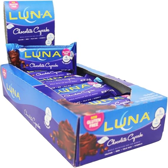 LUNA BAR - Gluten Free Snack Bars - Chocolate Cupcake -8g