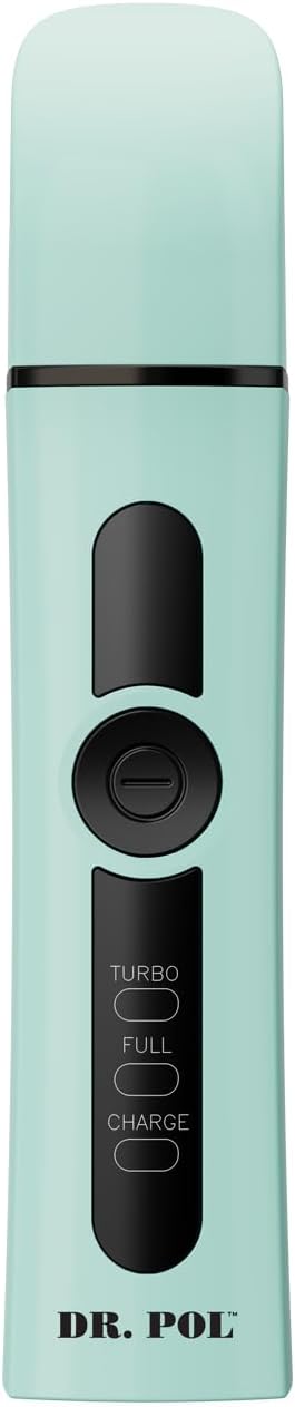 Andis Dr. Pol Cordless Pet Nail Grinder, Dual-Speed Motor, Fine-Grit Grindstones for Safe, Pain-Free Nail Trimming on Dogs and Cats, Blue, 561123