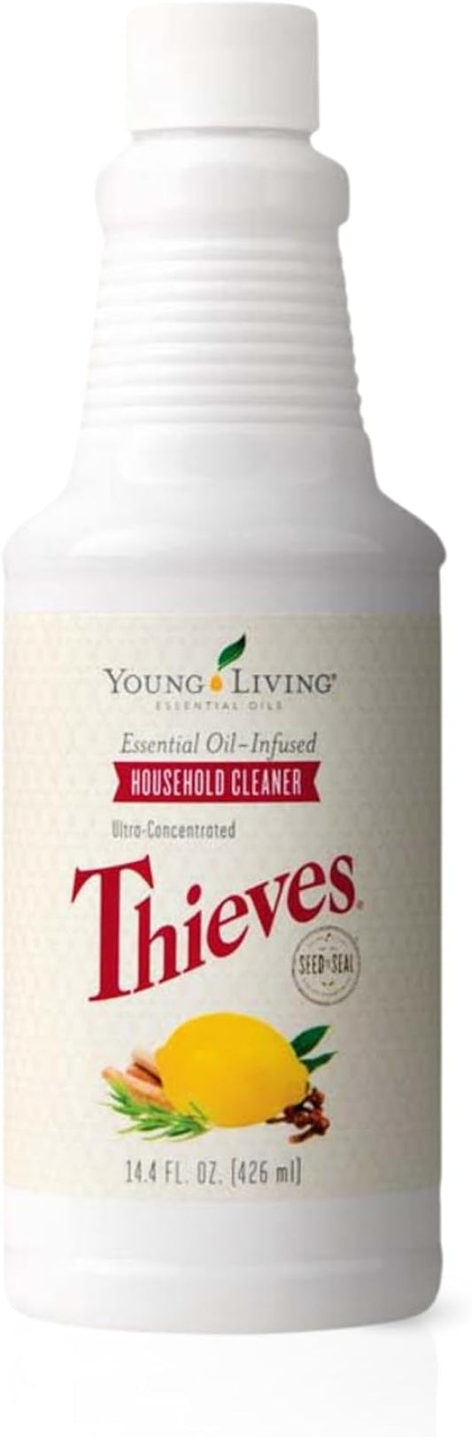 Thieves Household Cleaner | 14.4 oz | Plant-Based Multi-Surface Solution Infused with Essential Oils | Dilute for Floors, Carpets, Glass, Counters, Appliances, and General Home Cleaning
