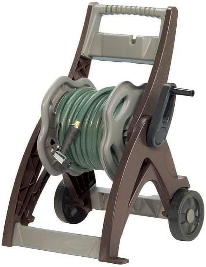 175 ft.Hose Reel Cart,Garden, Lawn, and Patio (Color : Taupe)