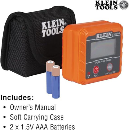 Klein Tools 935DAG Digital Electronic Level and Angle Gauge, Measures 0 - 90 and 0 - 180 Degree Ranges, Measures and Sets Angles
