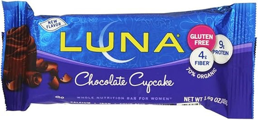 LUNA BAR - Gluten Free Snack Bars - Chocolate Cupcake -8g