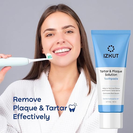 Plaque & Tartar Remover Toothpaste for Teeth: Removes Plaque & Controls Tartar Build-up - Long-Lasting Fresh Breath, Deep Cleansing & Gum-Friendly Formula, Enamel Support Toothpaste for Adults & Kids