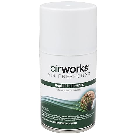 Hospeco Health Gards Metered Aerosol Air Freshener (Tropical Tradewinds Scent, 7 oz. Cans, Case of 12)