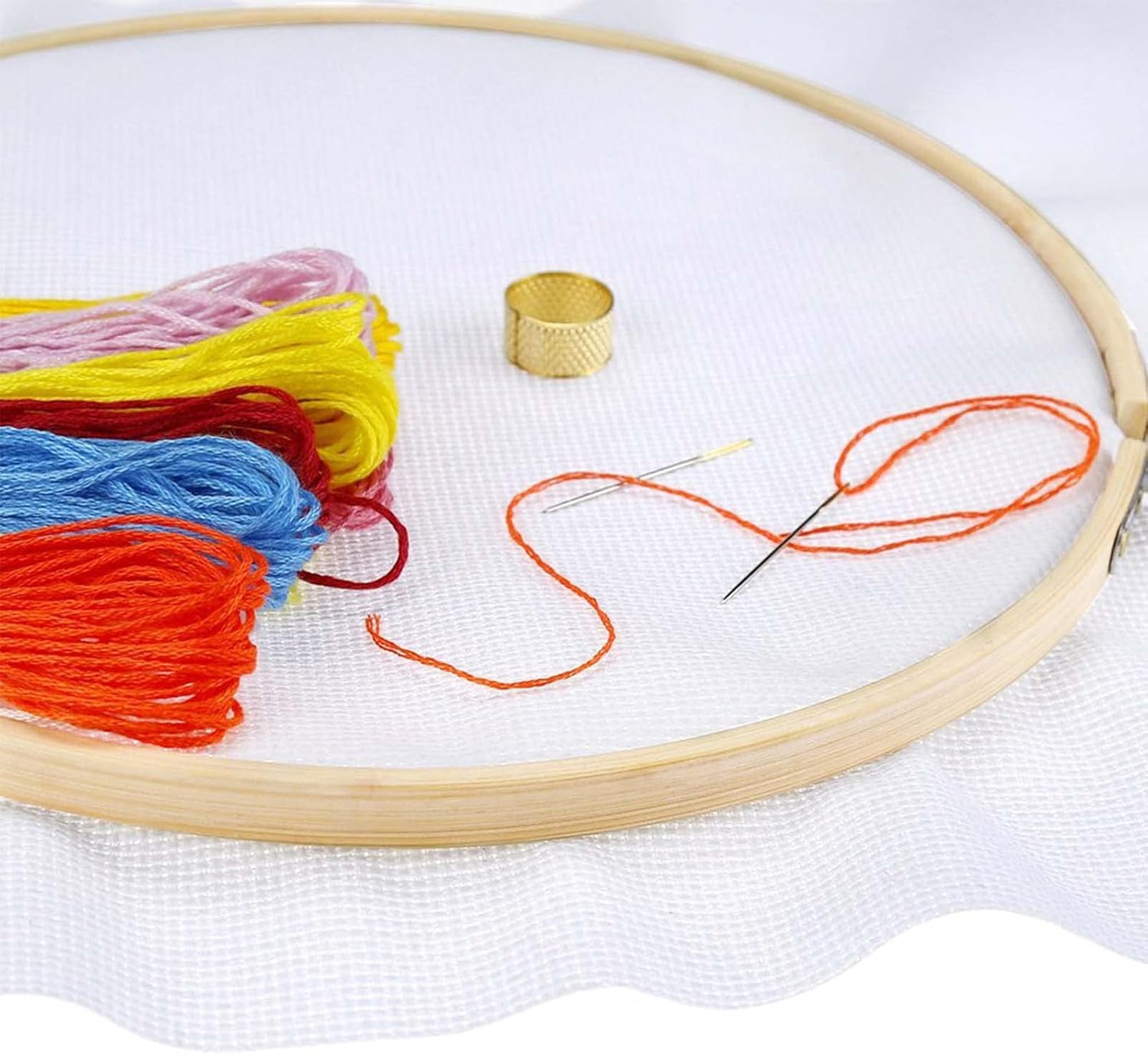 Caydo 12 Pieces 7 Inch Embroidery Hoops, Cross Stitch Hoops Embroidery Circle for Art Craft Sewing, Wall Hanging, and DIY Embroidery Craft