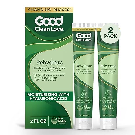 Good Clean Love BioNourish Ultra Moisturizing Vaginal Gel with Hyaluronic Acid, pH-Balanced Vaginal Moisturizer, Water-Based Feminine Care, Long Lasting Relief from Dryness & Discomfort, 2 Oz (2-Pack)