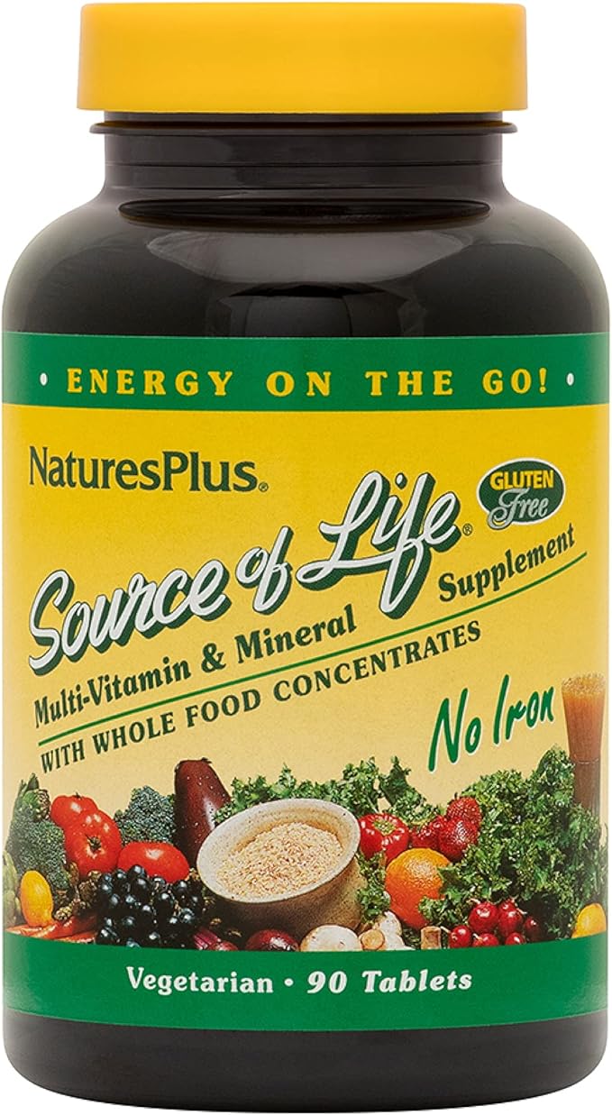 Natures Plus Source of Life No Iron Tablets - 90 Vegetarian Tablets