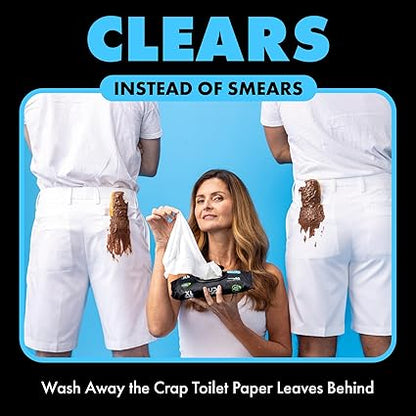 DUDE Wipes - Flushable Wipes - 6 Pack, 288 Wipes - Unscented Extra-Large Adult Wet Wipes - Vitamin-E & Aloe - Septic and Sewer Safe
