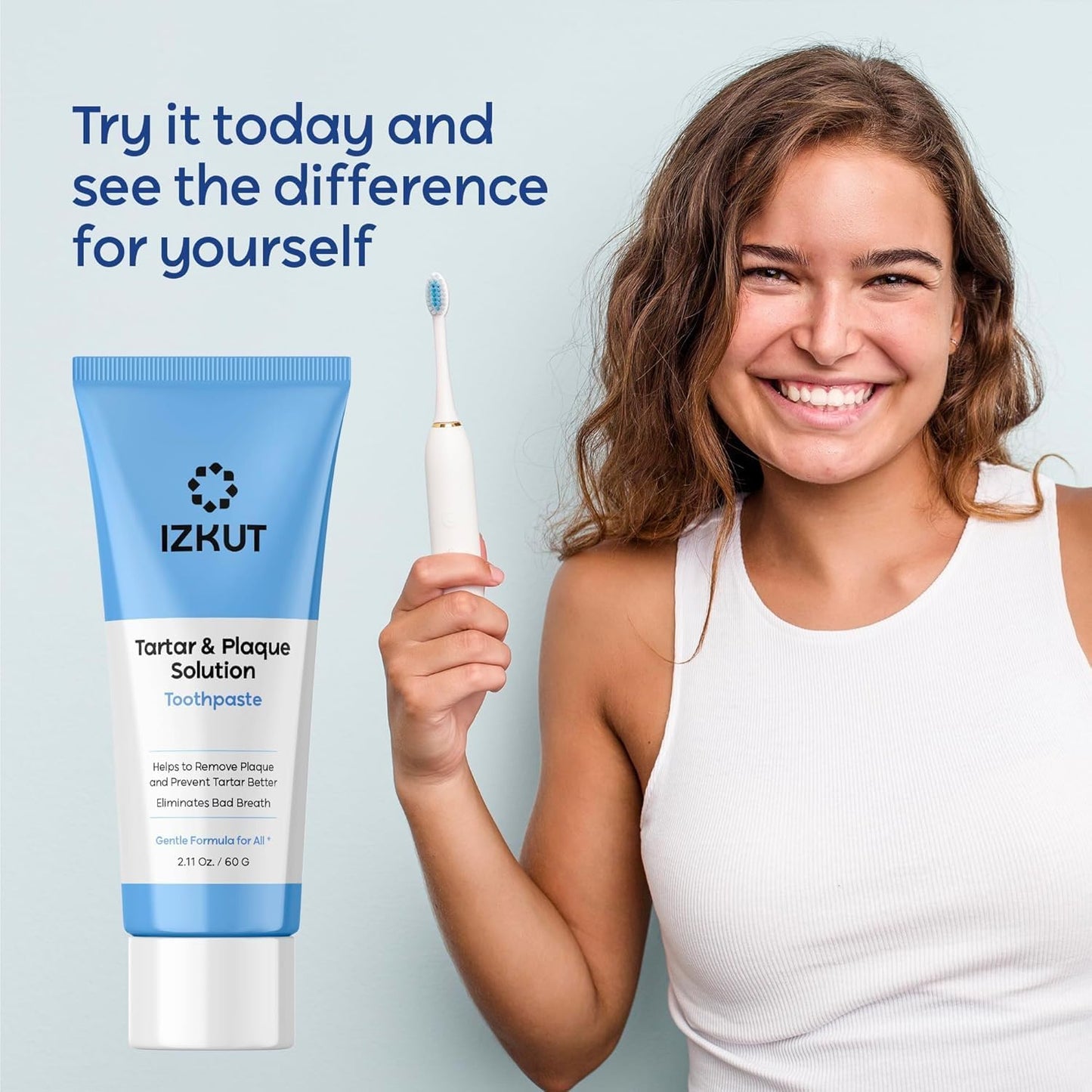 Plaque & Tartar Remover Toothpaste for Teeth: Removes Plaque & Controls Tartar Build-up - Long-Lasting Fresh Breath, Deep Cleansing & Gum-Friendly Formula, Enamel Support Toothpaste for Adults & Kids