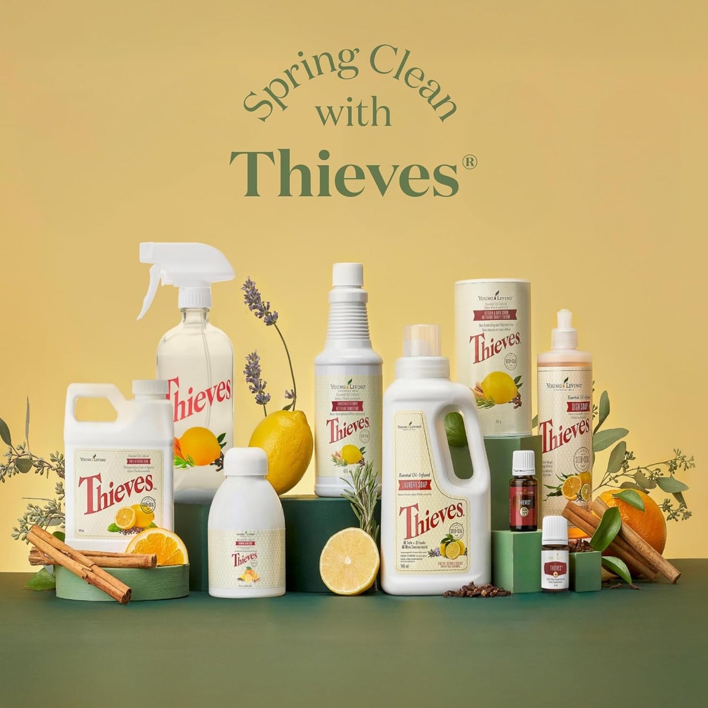 Thieves Household Cleaner | 14.4 oz | Plant-Based Multi-Surface Solution Infused with Essential Oils | Dilute for Floors, Carpets, Glass, Counters, Appliances, and General Home Cleaning