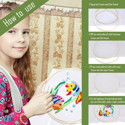 Adjustable Embroidery Hoop Stand Cross Stitch Stand Lap, Beech Wood Embroidery Hoop Holder Frame, Rotated Needlepoint Frame Stand for Art Craft Sewing Needlework Projects