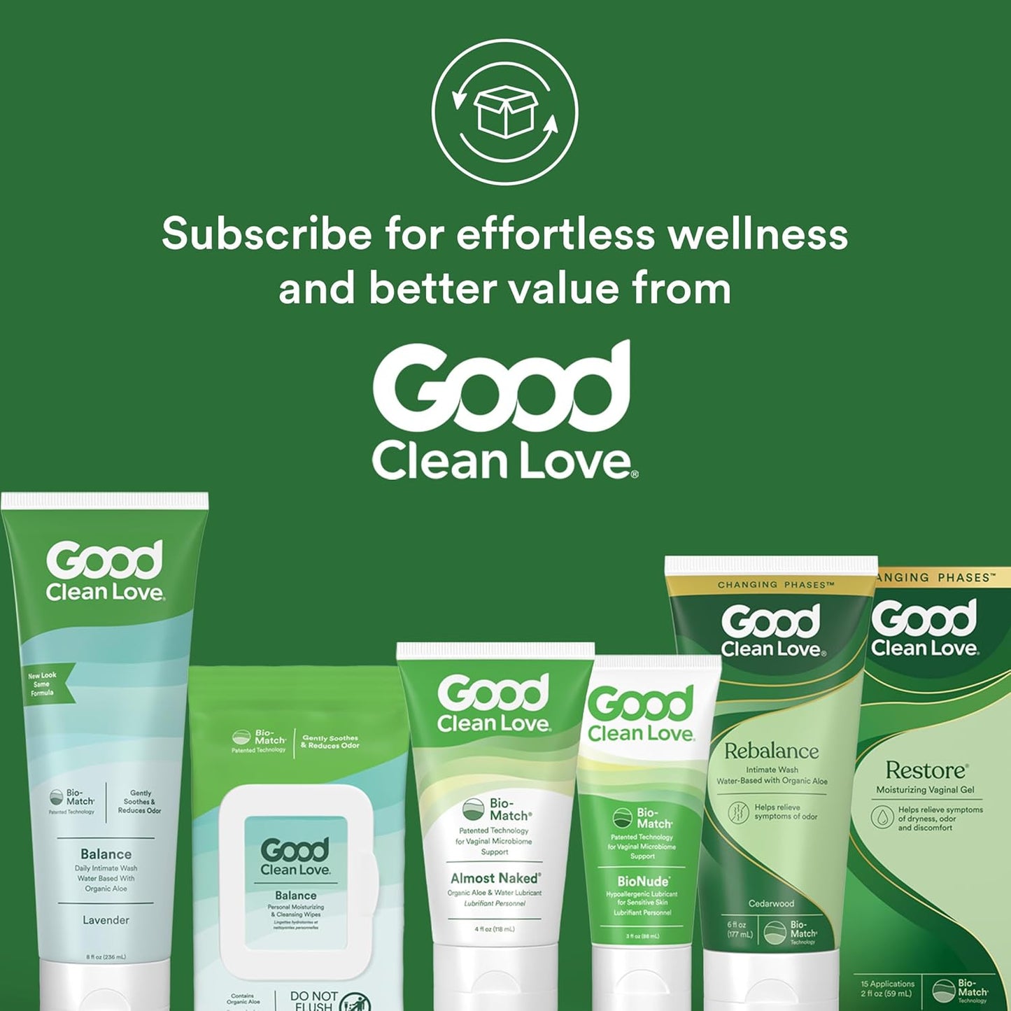 Good Clean Love BioNourish Ultra Moisturizing Vaginal Gel with Hyaluronic Acid, pH-Balanced Vaginal Moisturizer, Water-Based Feminine Care, Long Lasting Relief from Dryness & Discomfort, 2 Oz (2-Pack)