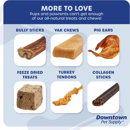 Downtown Pet Supply USA-Made Bully Sticks for Dogs (6", 30-Pack Regular) Rawhide Free Dog Chews Long Lasting Non-Splintering Pizzle Sticks - Low Odor Bully Sticks for Large Dogs