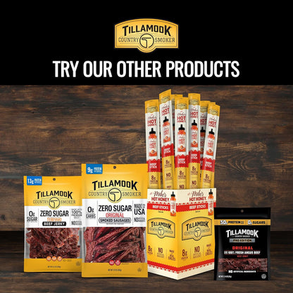 Tillamook Country Smoker Smoked Sausage, Hunter's Sausage, 16 Ounce (36 Count Meat Sticks Bulk Pack) Real Hardwood Smoked, Low Carb, High Protein Ready to Eat Keto Snack